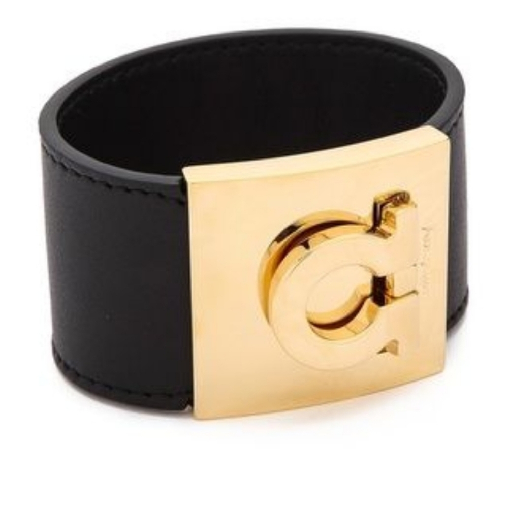 Salvatore Ferragamo Wide Gancio Cuff Bracelet